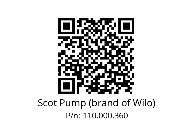   Scot Pump (brand of Wilo) 110.000.360