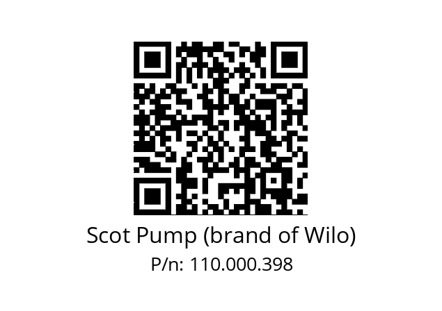   Scot Pump (brand of Wilo) 110.000.398