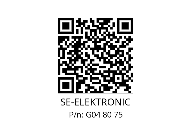   SE-ELEKTRONIC G04 80 75