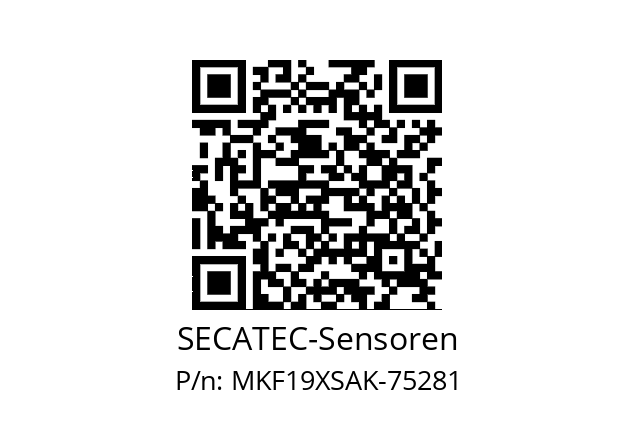   SECATEC-Sensoren MKF19XSAK-75281