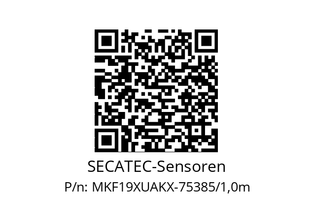   SECATEC-Sensoren MKF19XUAKX-75385/1,0m