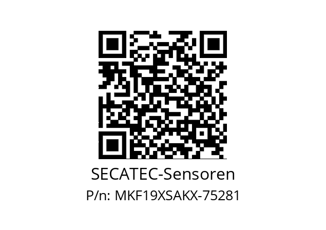   SECATEC-Sensoren MKF19XSAKX-75281