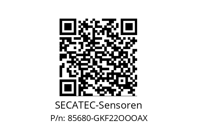   SECATEC-Sensoren 85680-GKF22OOOAX