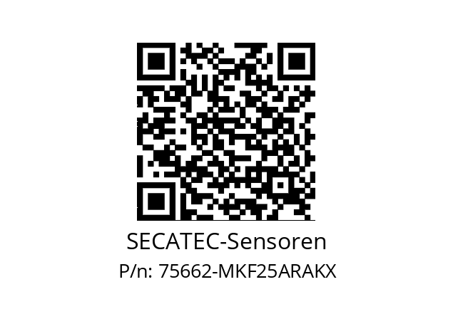   SECATEC-Sensoren 75662-MKF25ARAKX