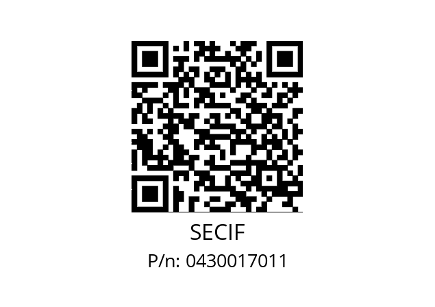   SECIF 0430017011