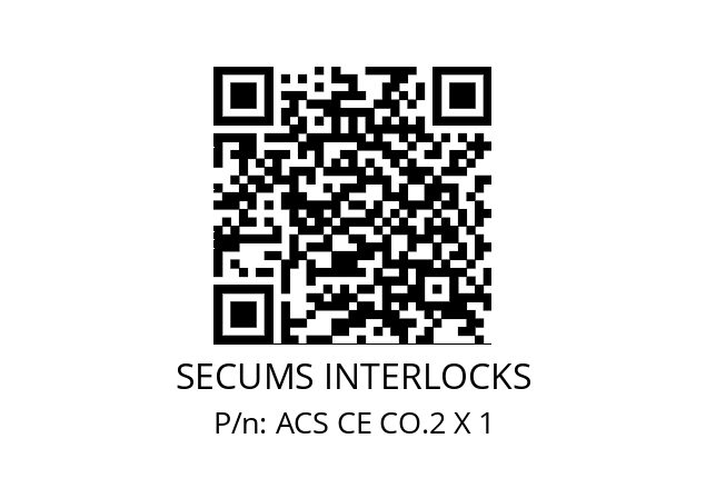   SECUMS INTERLOCKS ACS CE CO.2 X 1