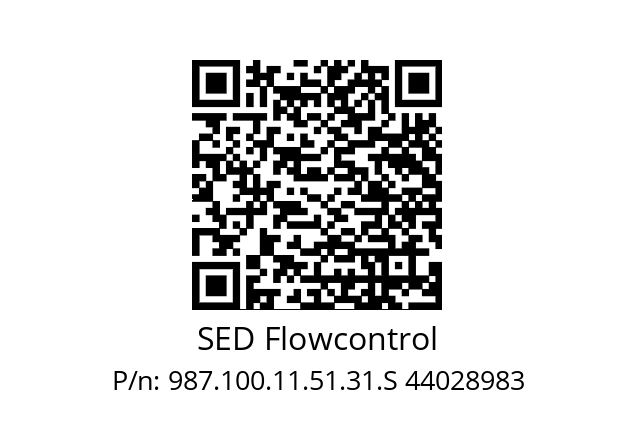   SED Flowcontrol 987.100.11.51.31.S 44028983