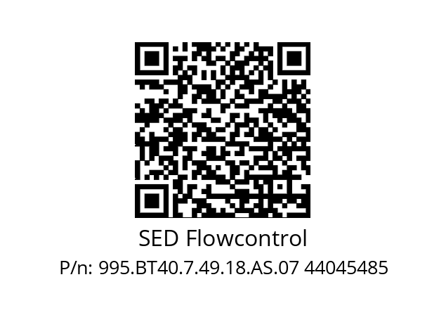   SED Flowcontrol 995.BT40.7.49.18.AS.07 44045485