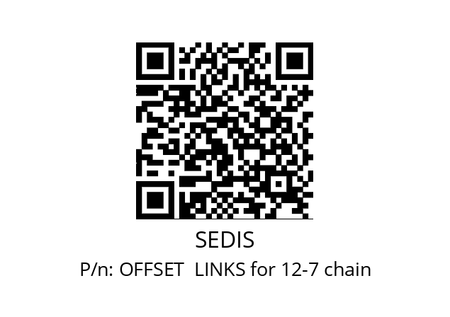   SEDIS OFFSET  LINKS for 12-7 chain