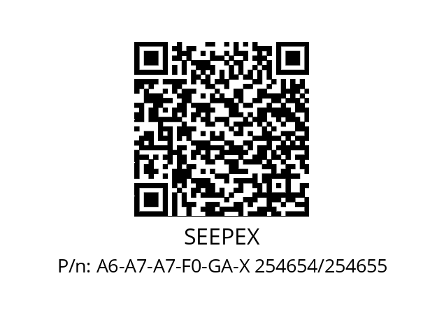   SEEPEX A6-A7-A7-F0-GA-X 254654/254655