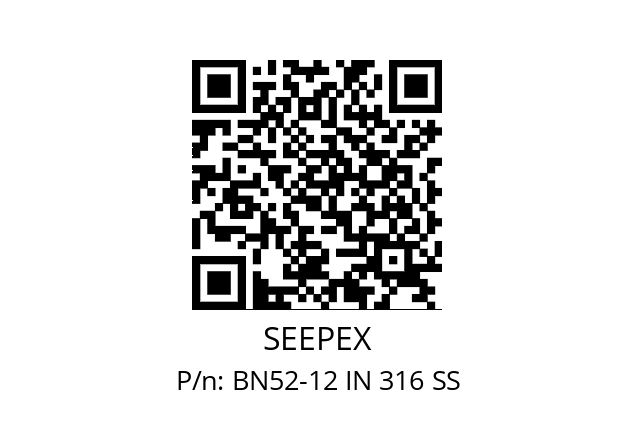   SEEPEX BN52-12 IN 316 SS