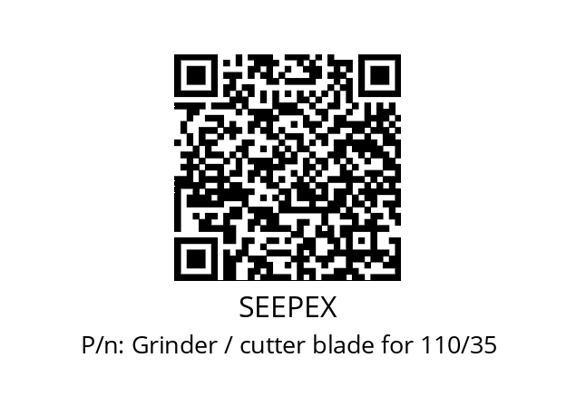   SEEPEX Grinder / cutter blade for 110/35