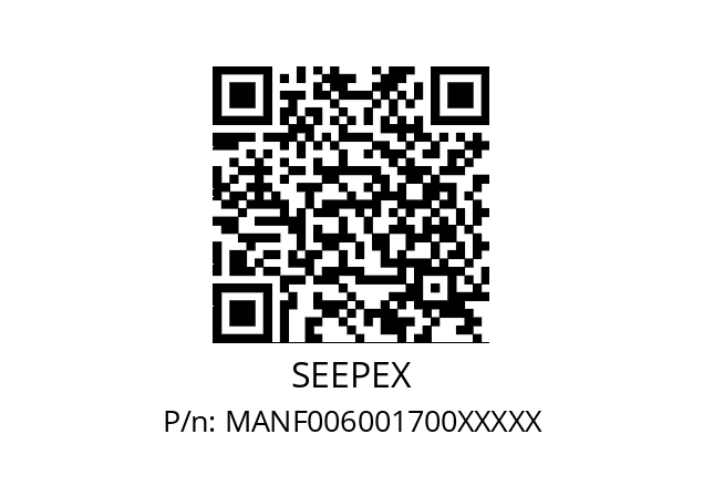   SEEPEX MANF006001700XXXXX