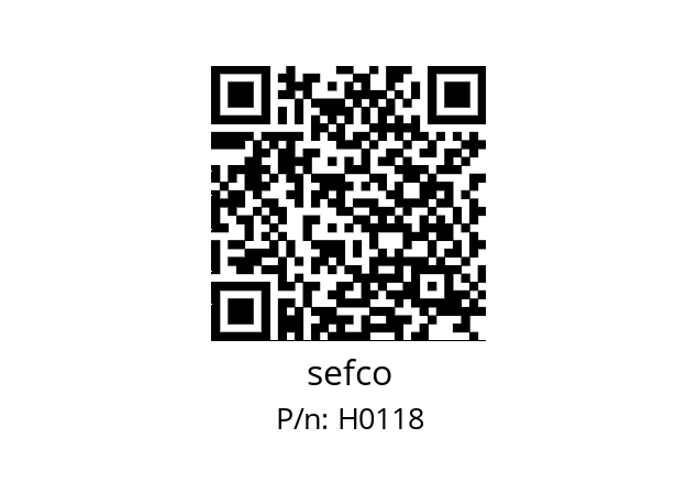   sefco H0118