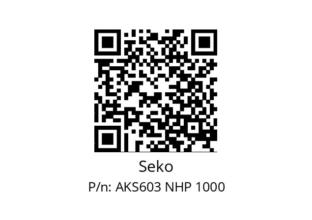   Seko AKS603 NHP 1000