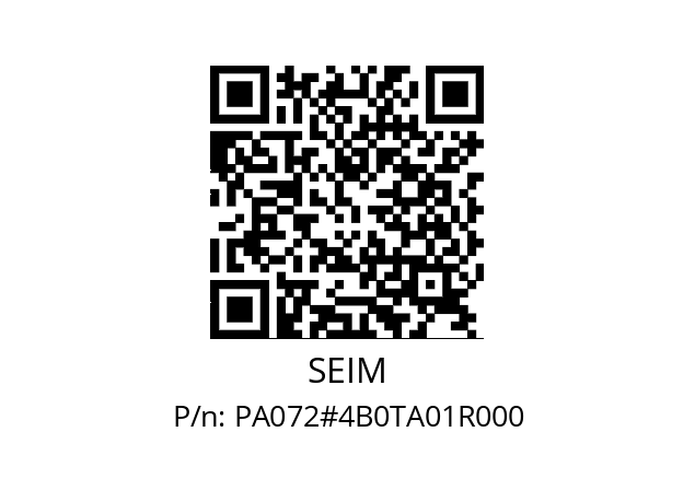   SEIM PA072#4B0TA01R000