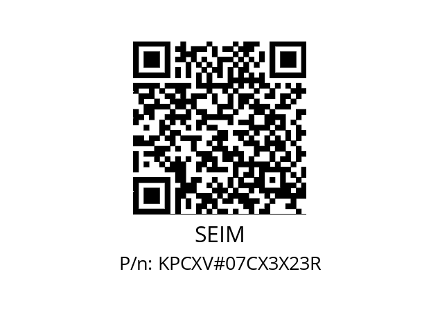   SEIM KPCXV#07CX3X23R