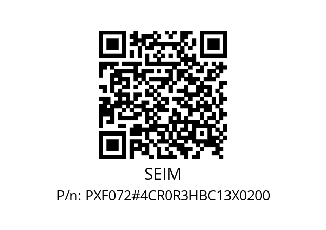   SEIM PXF072#4CR0R3HBC13X0200