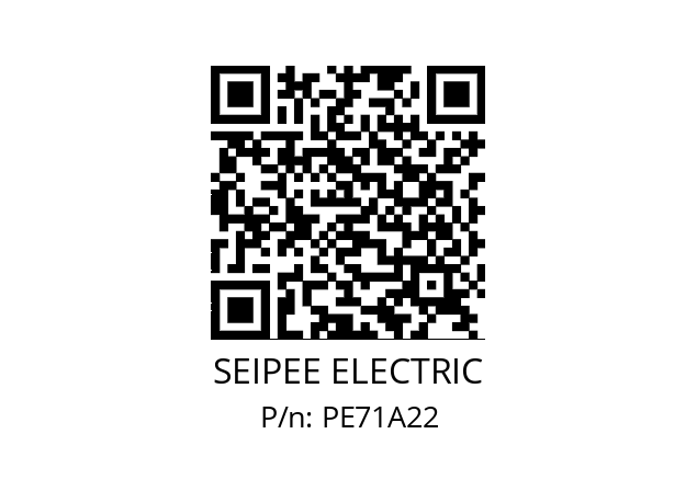   SEIPEE ELECTRIC PE71A22