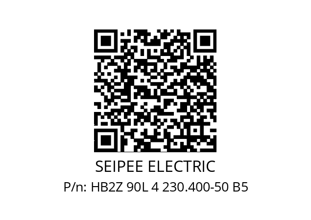   SEIPEE ELECTRIC HB2Z 90L 4 230.400-50 B5