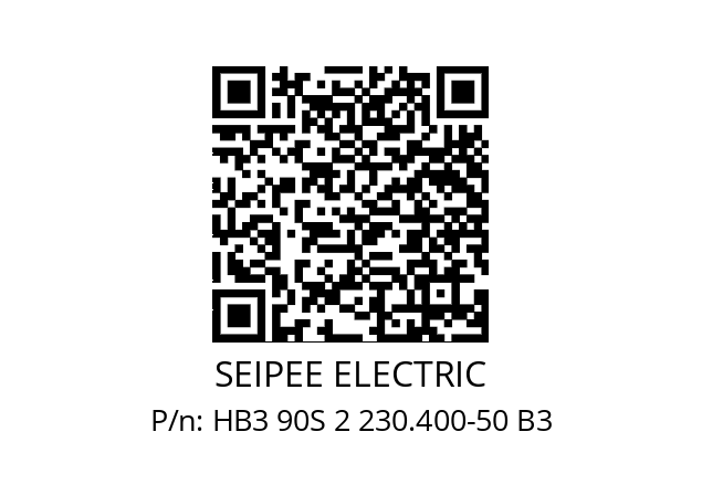   SEIPEE ELECTRIC HB3 90S 2 230.400-50 B3