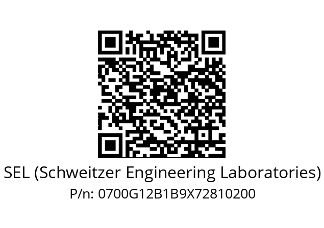   SEL (Schweitzer Engineering Laboratories) 0700G12B1B9X72810200