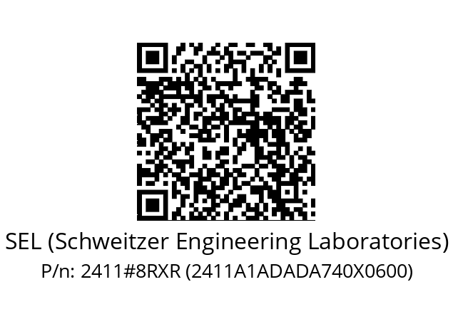   SEL (Schweitzer Engineering Laboratories) 2411#8RXR (2411A1ADADA740X0600)