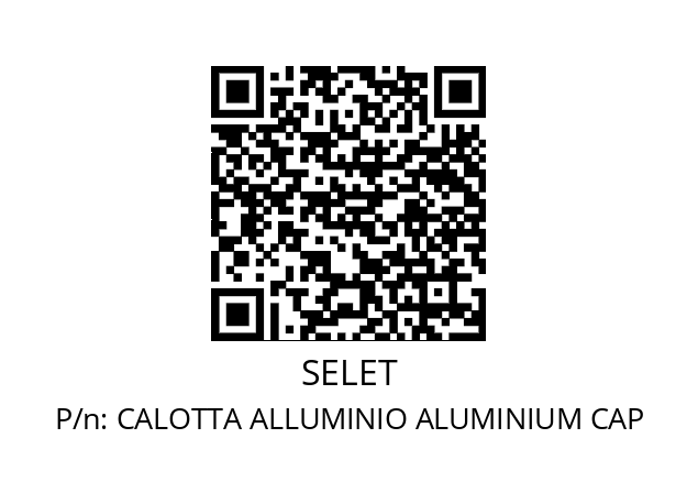   SELET CALOTTA ALLUMINIO ALUMINIUM CAP