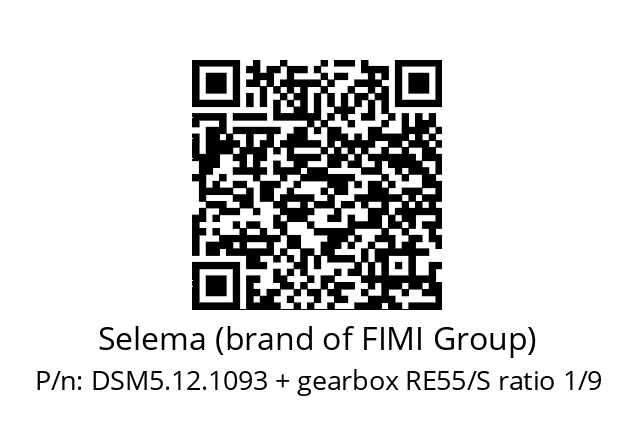   Selema (brand of FIMI Group) DSM5.12.1093 + gearbox RE55/S ratio 1/9