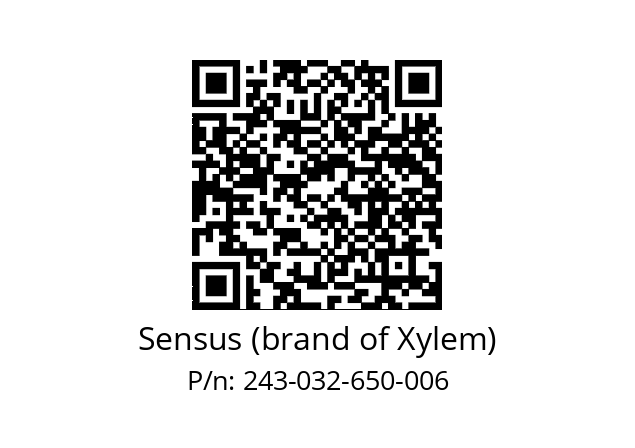   Sensus (brand of Xylem) 243-032-650-006