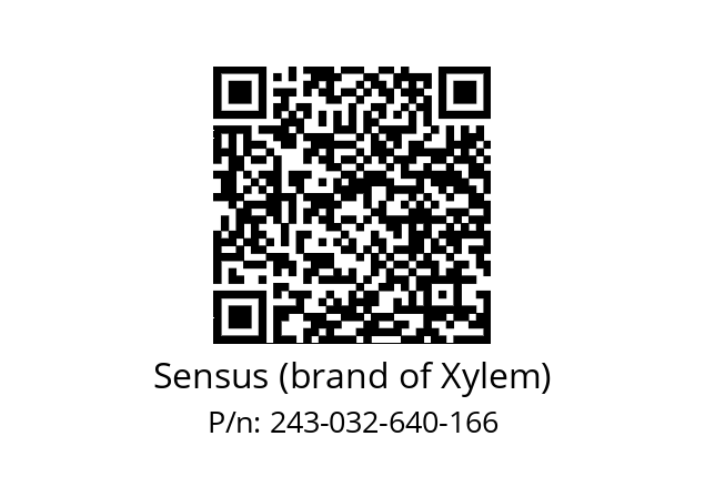   Sensus (brand of Xylem) 243-032-640-166