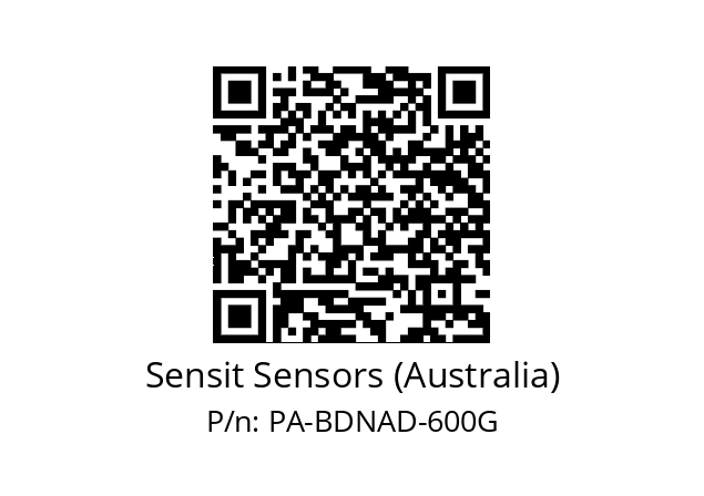   Sensit Sensors (Australia) PA-BDNAD-600G