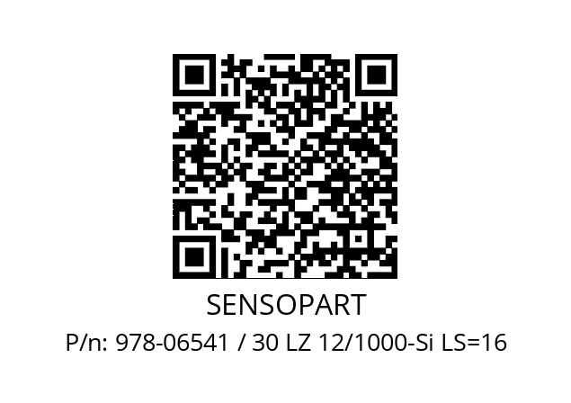   SENSOPART 978-06541 / 30 LZ 12/1000-Si LS=16