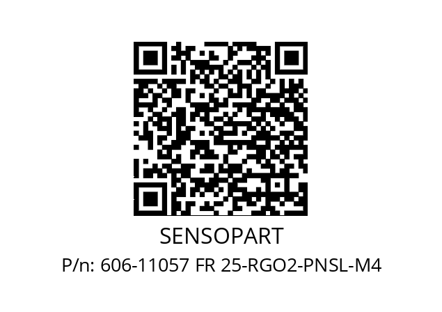   SENSOPART 606-11057 FR 25-RGO2-PNSL-M4