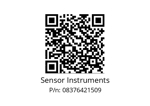   Sensor Instruments 08376421509