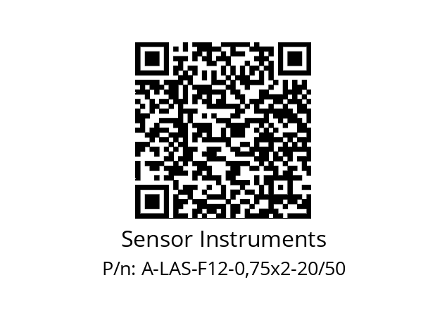   Sensor Instruments A-LAS-F12-0,75x2-20/50