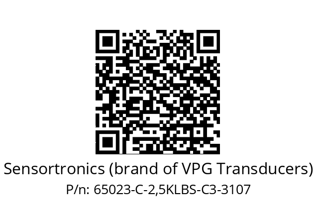   Sensortronics (brand of VPG Transducers) 65023-C-2,5KLBS-C3-3107