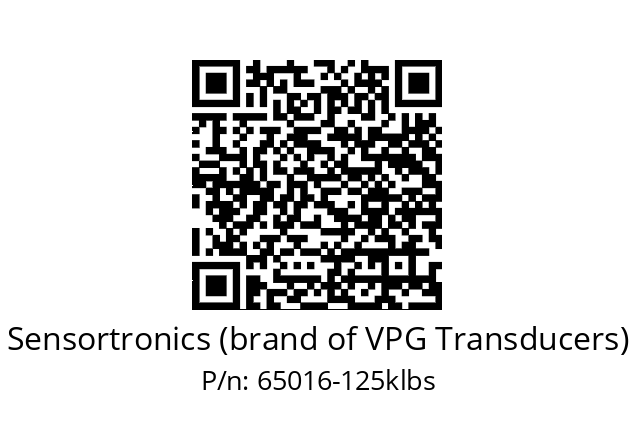   Sensortronics (brand of VPG Transducers) 65016-125klbs