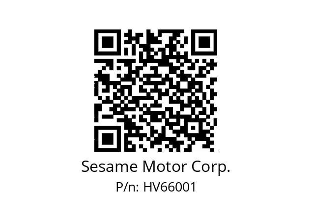   Sesame Motor Corp. HV66001