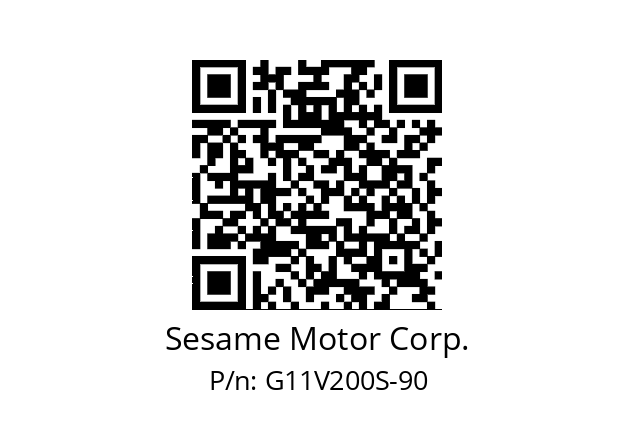   Sesame Motor Corp. G11V200S-90