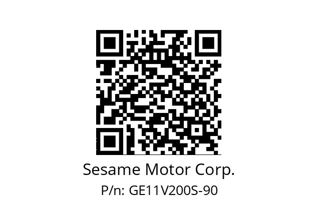   Sesame Motor Corp. GE11V200S-90