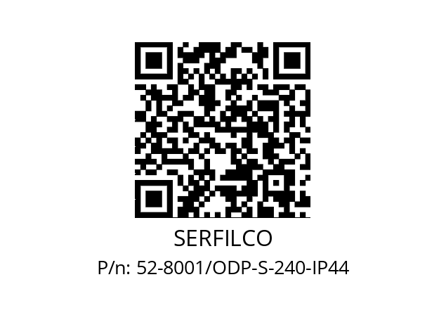   SERFILCO 52-8001/ODP-S-240-IP44