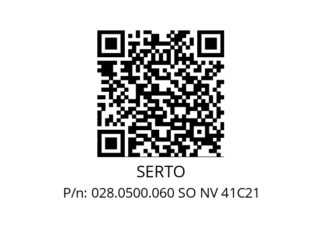   SERTO 028.0500.060 SO NV 41C21