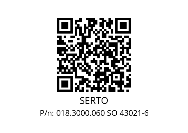   SERTO 018.3000.060 SO 43021-6