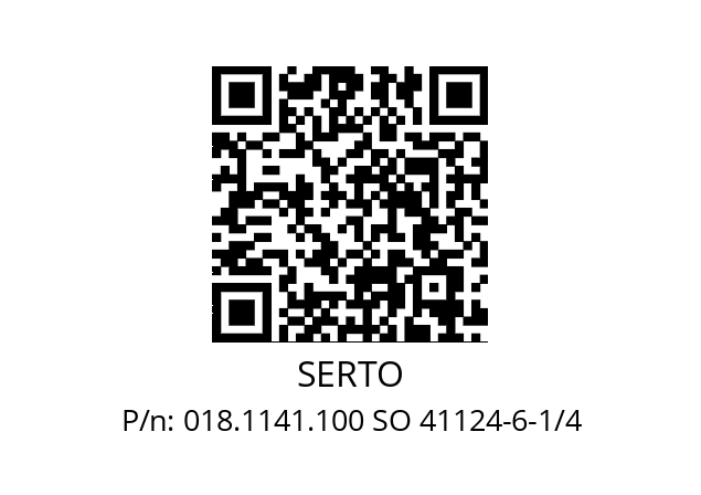   SERTO 018.1141.100 SO 41124-6-1/4