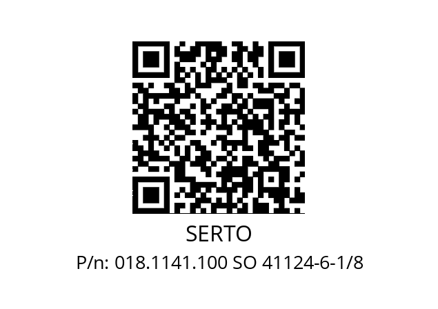   SERTO 018.1141.100 SO 41124-6-1/8