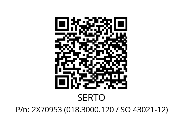   SERTO 2X70953 (018.3000.120 / SO 43021-12)