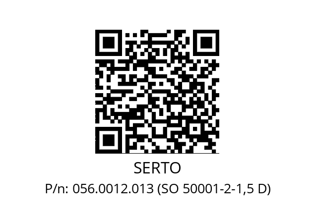   SERTO 056.0012.013 (SO 50001-2-1,5 D)