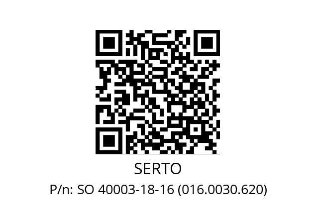   SERTO SO 40003-18-16 (016.0030.620)