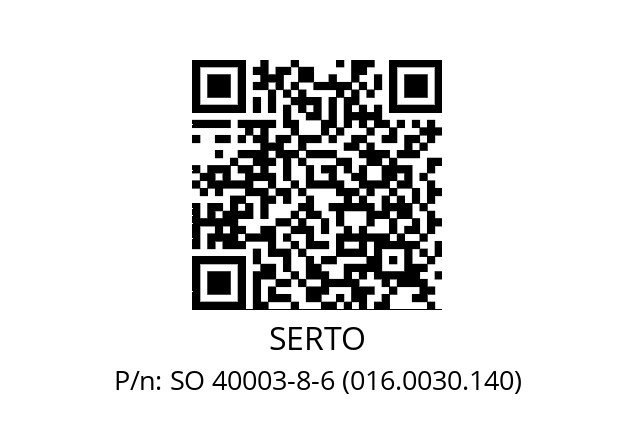   SERTO SO 40003-8-6 (016.0030.140)